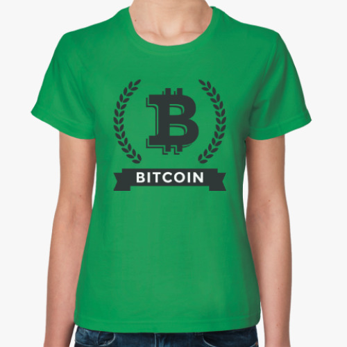 Женская футболка Bitcoin - Биткоин