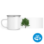 Кружка металлическая белая (круговая запечатка)