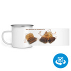 Кружка металлическая белая (круговая запечатка)