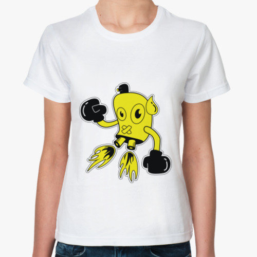 Классическая футболка Желтый робот