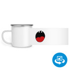 Кружка металлическая белая (круговая запечатка)