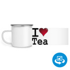 Кружка металлическая белая (круговая запечатка)