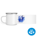 Кружка металлическая белая (круговая запечатка)