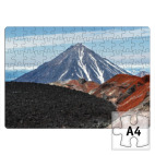 Вулканы, летний пейзаж полуострова Камчатка