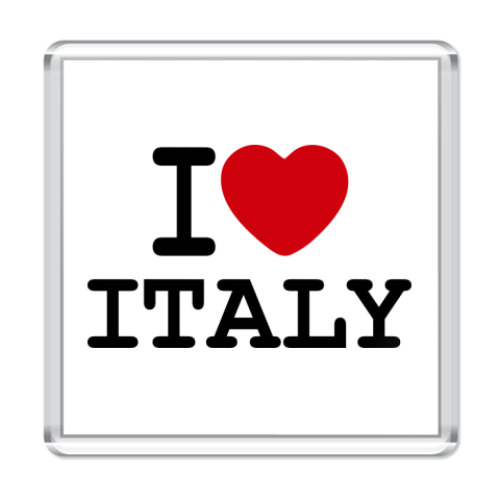 Магнит с принтом I Love Italy