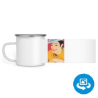 Кружка металлическая белая (круговая запечатка)