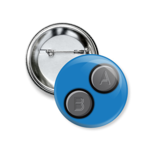 Значок 37мм с принтом 8бит Форева Рулезз!