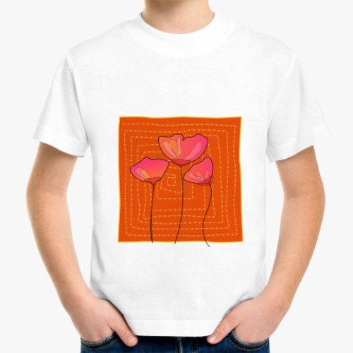 Детская футболка с принтом Маки