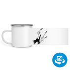 Кружка металлическая белая (круговая запечатка)