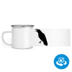 Кружка металлическая белая (круговая запечатка)