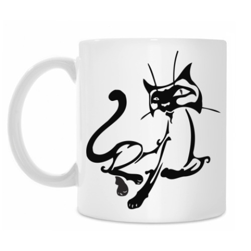 Кружка с принтом Кошка