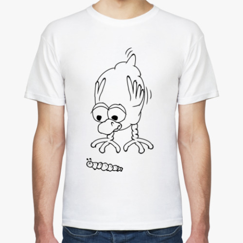 Футболка с принтом ворона