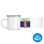 Кружка металлическая белая (круговая запечатка)