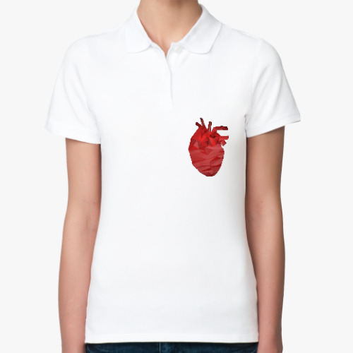 Женская рубашка поло Сердце 3D