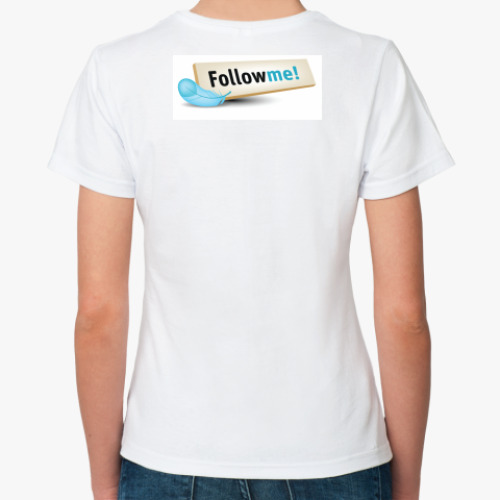 Классическая футболка с принтом  Twitter