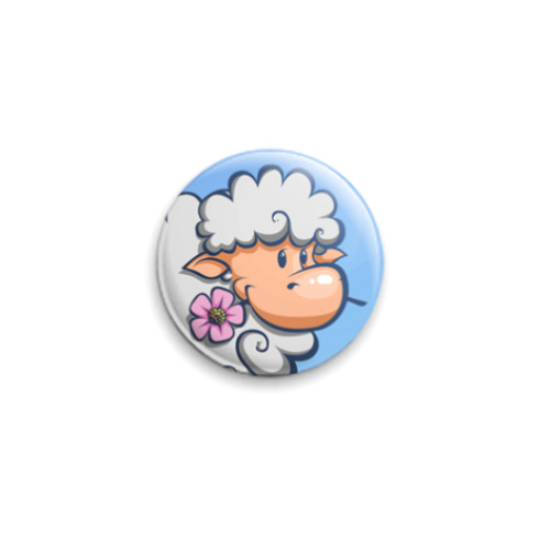 Значок 25мм  Небесная Овечка