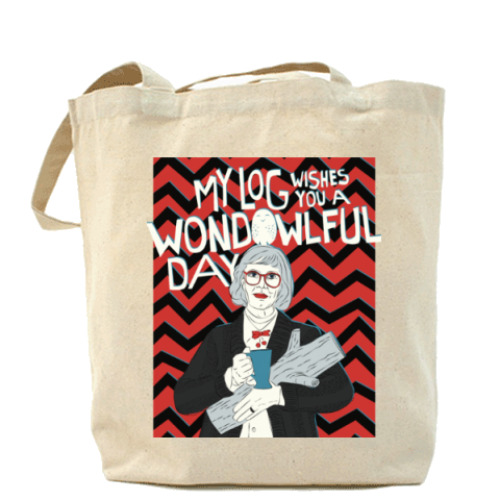 Сумка шоппер с принтом Дама с поленом