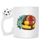 Кружка с футбольным мячиком