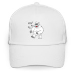 Кепка / бейсболка, белая (печать) Снежный человек