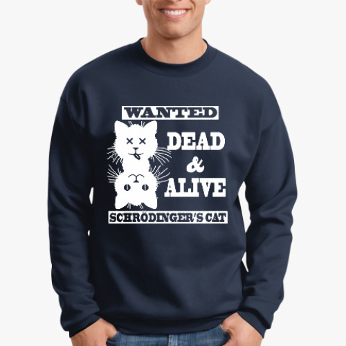 Свитшот с принтом Кот Шрёдингера