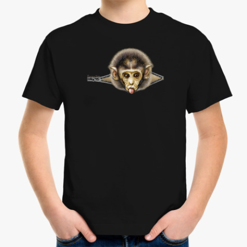 Детская футболка с принтом Мартышонок