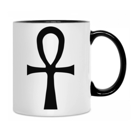 Кружка с принтом Анх и кот