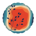 Подушка "круг", 35x35 см Листва