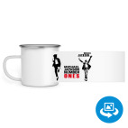 Кружка металлическая белая (круговая запечатка)