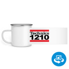 Кружка металлическая белая (круговая запечатка)