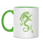Двухцветная кружка Green Dragon