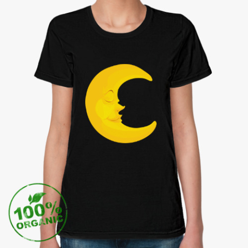 Женская футболка из органик-хлопка Спящая Луна