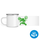 Кружка металлическая белая (круговая запечатка)