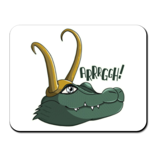 Коврик для мыши с принтом Крокодил Локи