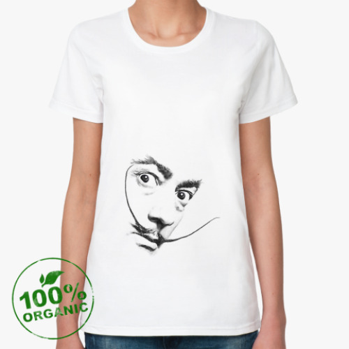 Женская футболка из органик-хлопка с принтом Усы