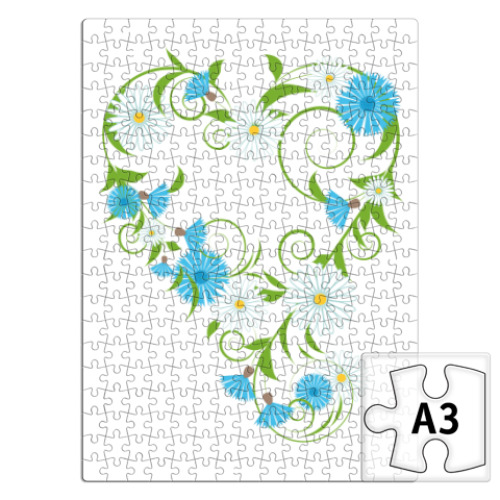 Пазл с принтом цветы