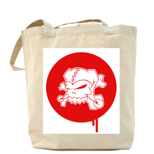 Сумка шоппер с принтом skull