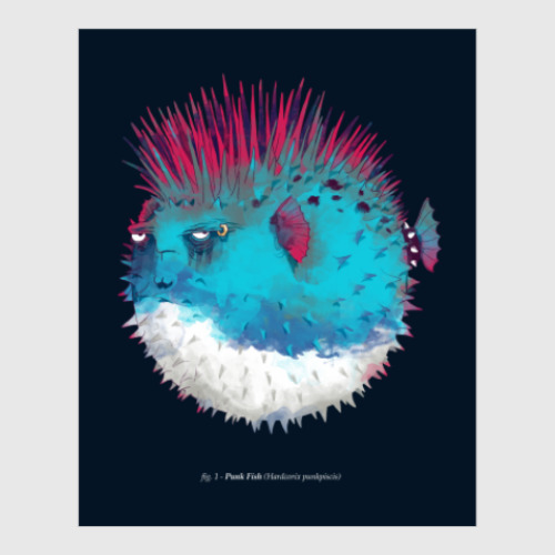 Постер Брутальная рыба панк Punk fish