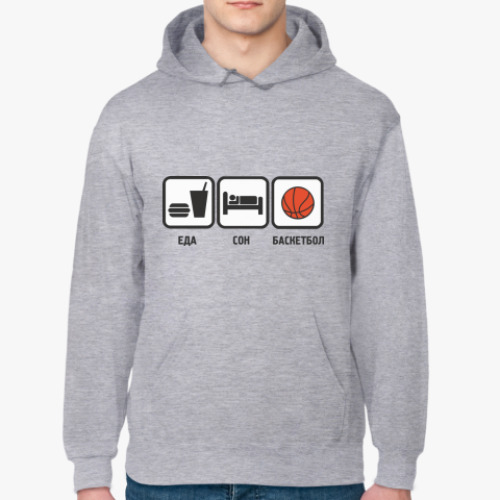 Толстовка худи с принтом Баскетбол