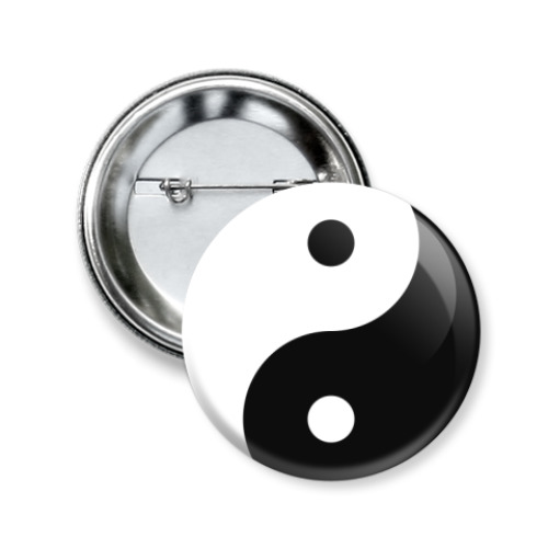 Значок 50мм Инь-Янь