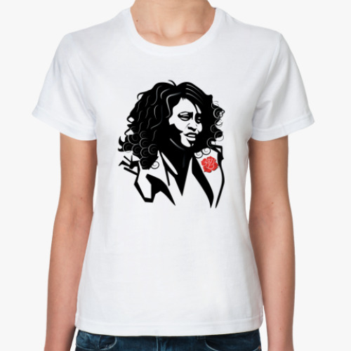 Классическая футболка с принтом Whitney Houston