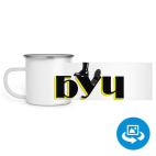 Кружка металлическая белая (круговая запечатка)