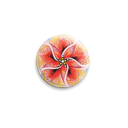 Значок 25мм  'Цветок'