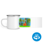 Кружка металлическая белая (круговая запечатка)