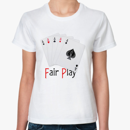 Классическая футболка с принтом Poker