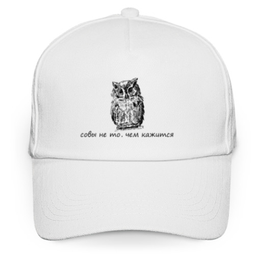 Кепка бейсболка с принтом Сова