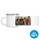 Кружка металлическая белая (круговая запечатка)