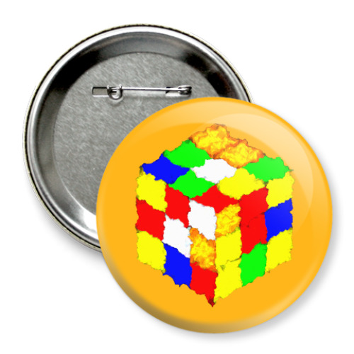 Значок 75мм Кубик Рубика