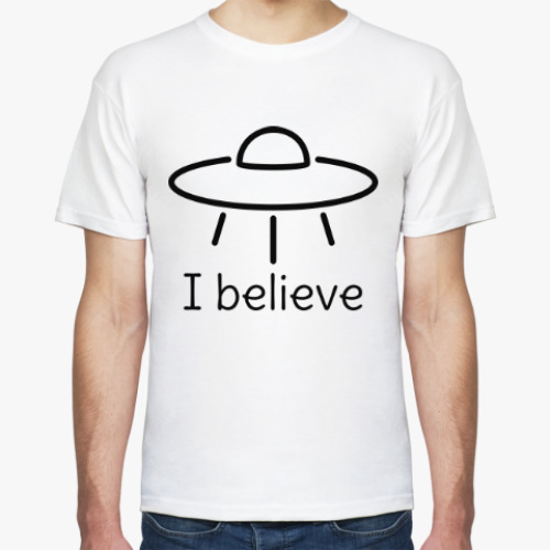 Футболка с принтом Верю в нло