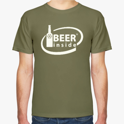 Футболка с принтом BEER INSIDE