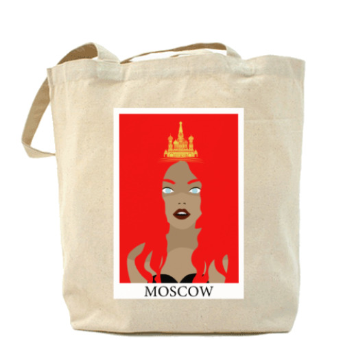 Сумка шоппер с принтом Москва
